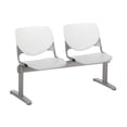 thumbnail image 2 of KFI Studios KOOL 2 Seat Reception Bench, White Back, Light Gray Seat, 2 of 5