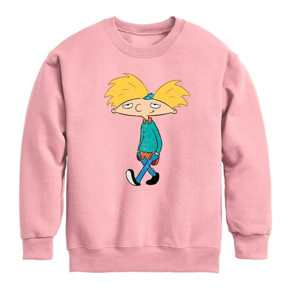 Hey Arnold! - Distressed Arnold - Toddler And Youth Crewneck Fleece Sweatshirt
