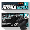 thumbnail image 1 of Guantes desechables Beastek de nitrilo, 8 mil, sin polvo, negros, 50 unidades, 1 of 7