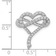 thumbnail image 4 of 14k White Gold 0.493 CT Diamond Infinity Heart Design Chain Slide Pendant, 4 of 4