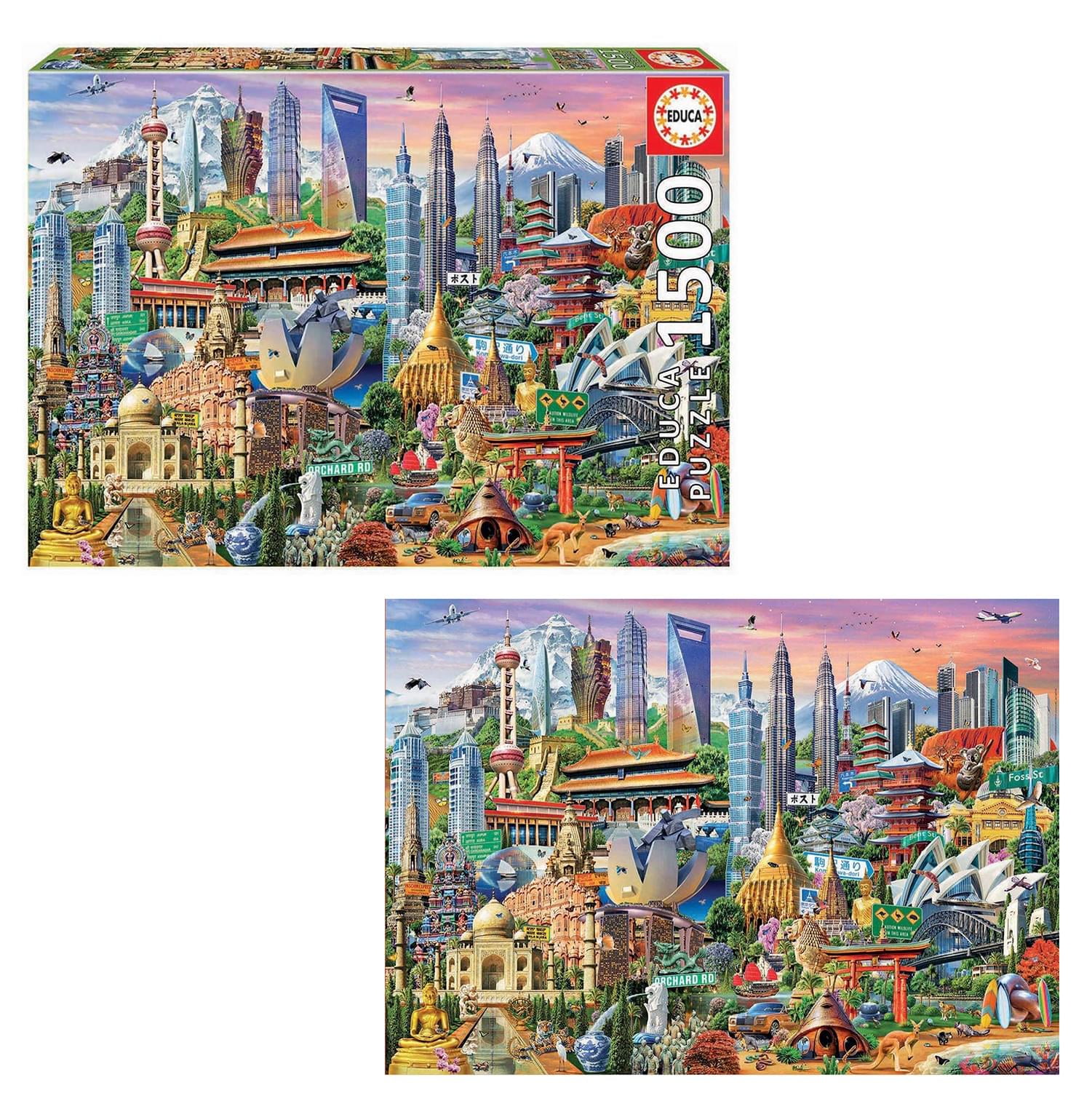 NEW EDUCA Jigsaw Puzzle 1500 Tiles Pieces "Asia Landmarks" 