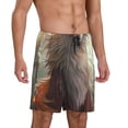 thumbnail image 2 of Fuzoiu Mystic Fox With Halo Print Pajama Shorts for Men, Men's Pajama Bottoms,Mens Lounge Sleepwear,Pajama Pants with Pocket-XX-Large, 2 of 6