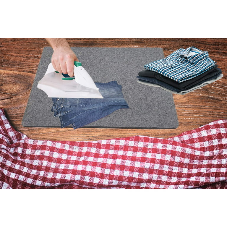 Wool Ironing Mat-Pad Made with 100% New Zealand Wool Pressing Pad Great for Trav, Men's, Size: 8 x 8, Gray