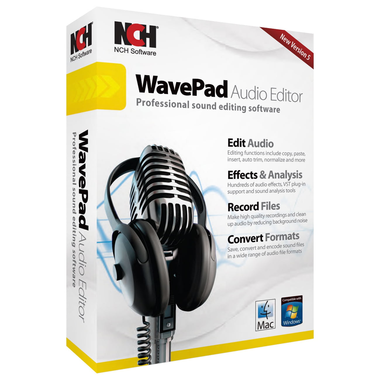 Nch Software Wavepad Audio Editing Cd Rom English Spanish Pc Mac Walmart Com Walmart Com