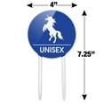 thumbnail image 2 of Acrylic Unicorn Unisex Restroom Bathroom Washroom Sign Cake Topper Party Decoration for Wedding Anniversary Birthday Graduation, 2 of 6