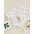 thumbnail image 3 of Bagilaanoe Newborn Baby Boy Girl Easter Rompers Cartoon Print Short Sleeve Bodysuits 3M 6M 12M 18M Infant Casual One Piece Short Jumpsuit, 3 of 9