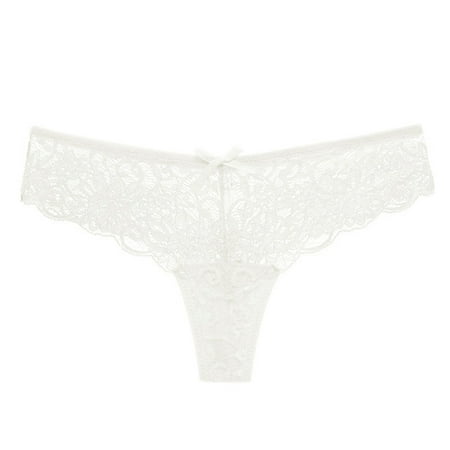 

Panties for Women Underwear Sexy Lace Breathable Soft Lingerie Briefs Panty Sexy Transparent Female Underpants White S