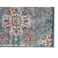 thumbnail image 2 of HomeRoots 531871 6 ft. Blue Medallion Power Loom Round Area Rug, 2 of 5