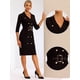 thumbnail image 2 of Vestido tipo blazer para Mujer Allegra K Día de San Patricio con cinturón y solapa cruzada Negro XS, 2 of 5