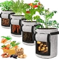 thumbnail image 6 of KBOOK Potato Grow Bags with Flap 5 7 10 Gallon Plant Grow Bag Vegetable Grow Bags for Potato Carrot Onion Tomato Vegetables, 6 of 7