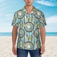 thumbnail image 2 of Yiaed Boho Dreamcatcher 1 Print Hawaiian Shirt for Men Short Sleeve Button Down Shirts Beach Shirts for Men,Medium, 2 of 7