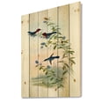 thumbnail image 2 of Designart 'Ancient Hummingbird II' Traditional Print on Natural Pine Wood, 2 of 5