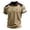 Khaki, variant on Men's Patriotic Tactical Polo Shirt with American Flag Sleeve Patch and Color Block Design Featuring Short Sleeve Turn-Down Collar Army Green L