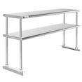 thumbnail image 2 of GRIDMANN NSF Stainless Steel Commercial Kitchen Prep & Work Table Plus A 2 Tier Shelf - 72 in. x 12 in., 2 of 7