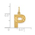 thumbnail image 4 of Diamond2Deal 14K Pendentif Initiale Lettre P en Satin Or Jaune pour Femmes, 4 of 6