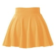 thumbnail image 5 of HZLPFO Women's Mini Skirt Basic Versatile Stretchy Flared Casual Mini Skater Skirt Yellow,M, 5 of 5