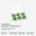 thumbnail image 5 of O'Creme Edible Diamond-Framed Round Gemstones 28mm for Decorating Cakes and Cupcakes; 6 Pieces - Emerald Green, 5 of 6