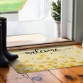 thumbnail image 5 of Spring Door Mat,Yellow Flower Floral Bee Indoor Outdoor Non-Slip Doormat,Entryway Front Porch Spring Summer Welcome Door Mat for Entrance Decor,30" x 17", 5 of 6