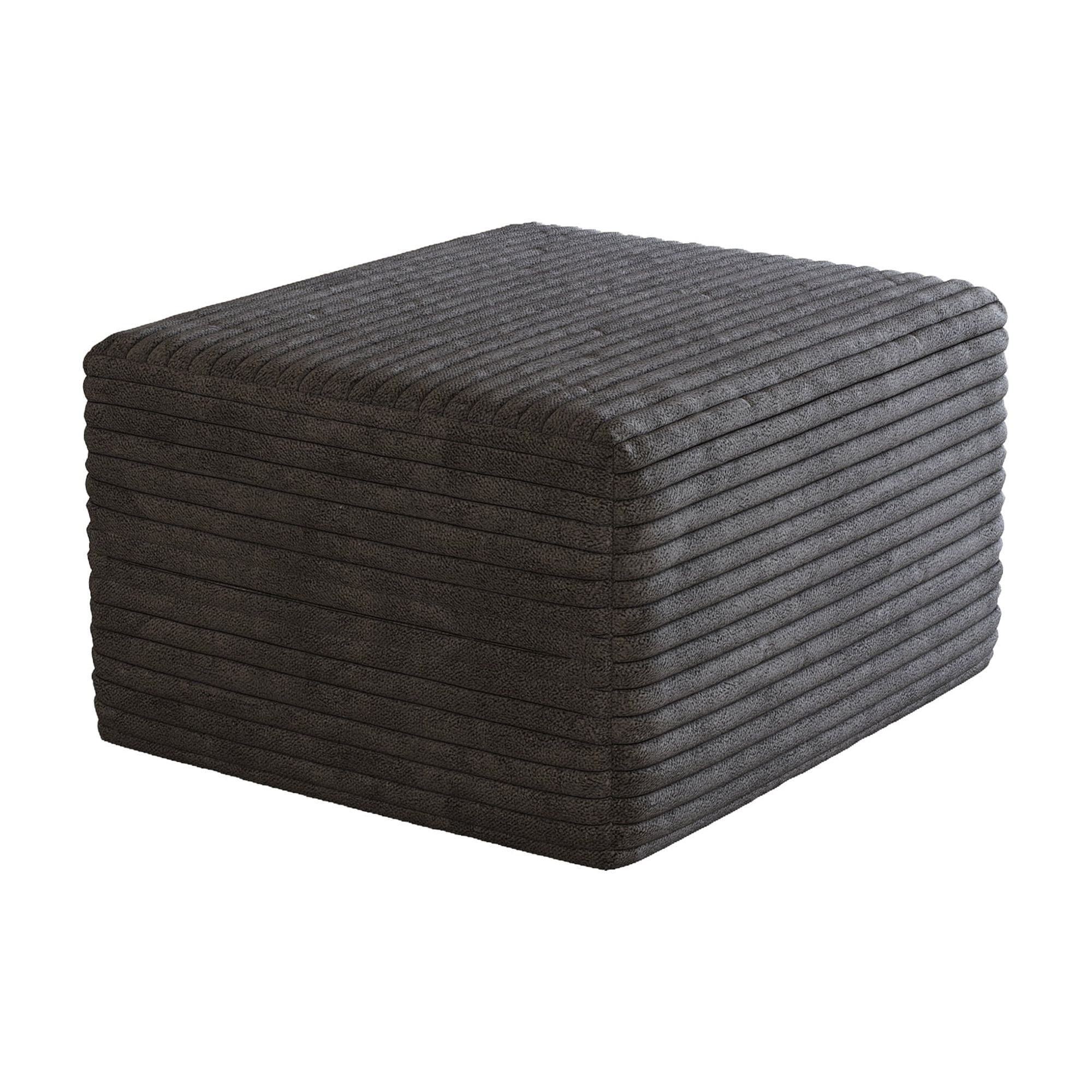 Boneless Couch Ottoman, Upholstered Cloud Couches Footrest Ottoman for Boneless Sofa Couch for Living Room, Grey