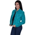 thumbnail image 3 of Scully Womens Turquoise Boar Suede Jacket S, 3 of 3