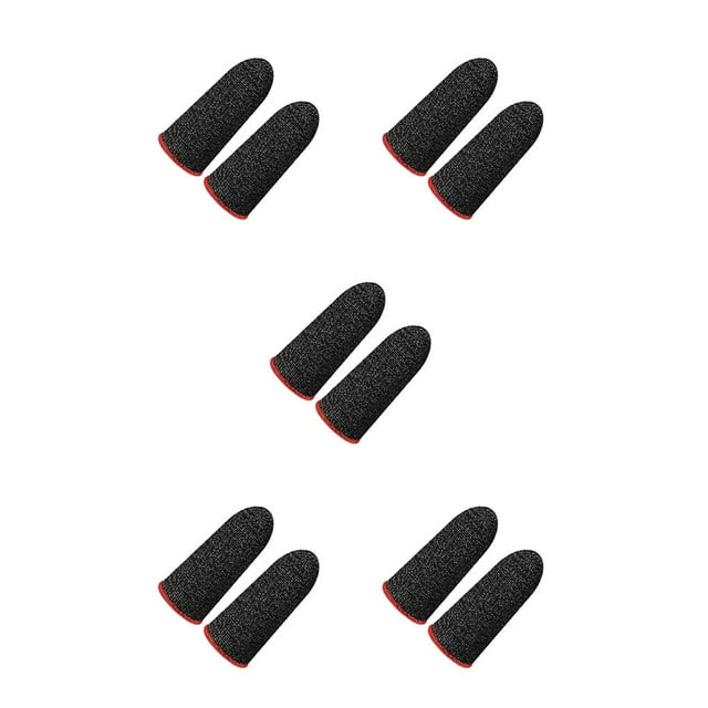 ZheElen Finger Covers Sweat Proof Comfortable Mobile Game Controllers Anti-fingerprint Gaming Attachments for Cell Phones No.1 5Set