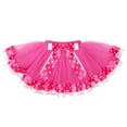 thumbnail image 3 of FYMNSI Baby Girl Toddler Kids 1/2 1st 2nd Birthday Cake Smash Outfit Short Sleeve Romper Tutu Skirt Bowknot Headband 3pcs Set 6 Months Black Hot Pink, 3 of 7