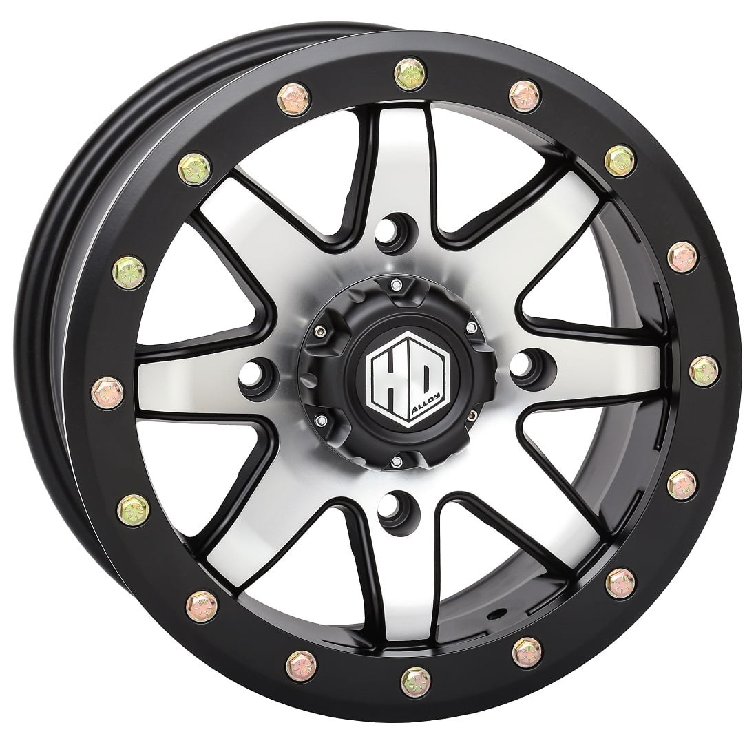 9 Items: STI HD9 15 Bdlk Wheels MH Bundle 32 Carnivore Tires 4x137 Bolt Pattern 12mmx1.5 Lug Kit 6+1