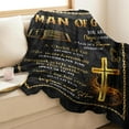 thumbnail image 5 of Man of God Blanket 60" x 50" - Best Christian Gifts for Men - Religious Gifts for Men - Gifts for Christian Men - Inspirational Gifts for Men - Mens Christian Gifts - Bible Gifts for Men, 5 of 5