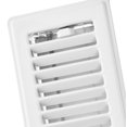 thumbnail image 2 of Imperial 3" x 10" White Louvered Steel Floor Register, 1-pk, 2 of 5
