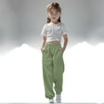 thumbnail image 6 of CHGBMOK Boys and Girls Sports Long Pants Loose Versatile Sweatpants Trousers Green, 6 of 6