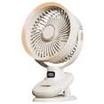 thumbnail image 1 of Ventilador portátil con clip, pequeño y potente ventilador de escritorio USB con batería con luz nocturna y pantalla LED, mini ventilador de mesa, ventilador personal giratorio de 360° para el hogar,, 1 of 5