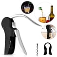 thumbnail image 1 of Sacacorchos de aleación de aluminio, abridor de vino Sacacorchos Vertical compacto abridor de botellas de vino con cortador de lámina, tapón de vino y espiral Extra Adepaton 2034181, 1 of 9