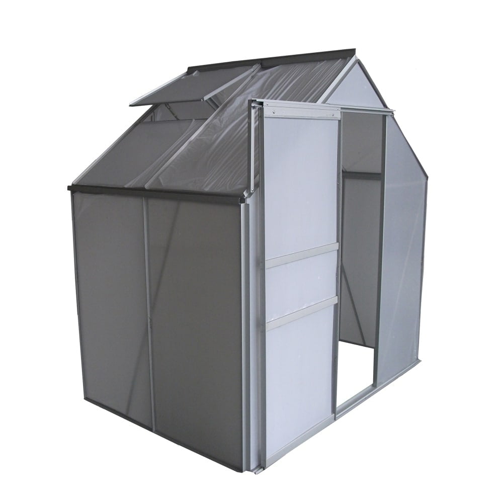 ALEKO GHA002 Outdoor Walk-in Poly-Carbonate Greenhouse with Aluminum Frame 1.3 x 1.9 x 1.9 Meters 