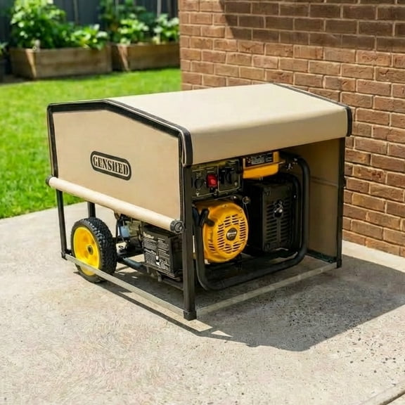 GENSHED Generator Shed For Storing & Running Generator Outdoor - Combining Generator Covers While Running & Generator Covers for Outside Storage into one (GCE)