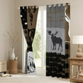 thumbnail image 3 of Homewish Safari Moose Deer Curtains Pack of 2 (42x84 Each),Rustic Farmhouse Cabin Curtains Blackout,Brown Gray Bedroom Curtains For Boys,Breathable Home Decor, 3 of 6