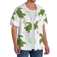 thumbnail image 2 of Sikiie Cute Turtle Men's Wrinkle Free Untucked Cuban Shirt Business Casual Button Down Shirts Short Sleeve ShirtSmall, 2 of 5