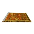 thumbnail image 2 of Ahgly Company Machine Washable Indoor Rectangle Abstract Yellow Modern Area Rugs, 2' x 4', 2 of 4