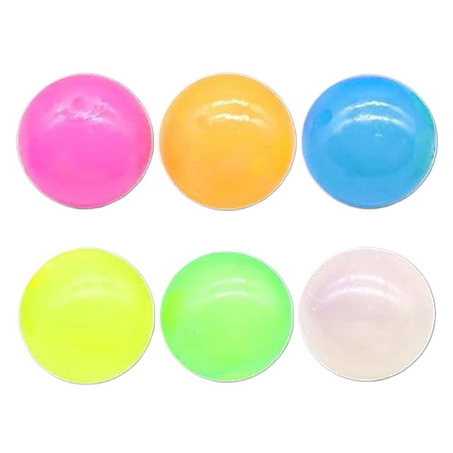 Vogacara Bola adhesiva luminosa con características elásticas y resistentes al desgaste Bola adhesiva luminosa para techo segura Juguetes Mezclando colores