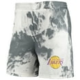 thumbnail image 4 of Women's White/Black Los Angeles Lakers Tie-Dye Crop Top & Shorts Set, 4 of 5
