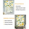 thumbnail image 3 of Yellow Lemon Tie Up Curtains for Window, Thermal Insulated Balloon Shade Adjustable Rod Pocket Curtains Valance Panels for Kitchen Bathroom Cafe 42 x 54 White Flowers Botanical Fruit, 3 of 6
