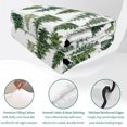 thumbnail image 4 of Quilts King Size Bedding Set, Green Christmas Tree Lightweight Quilted Comforter, Winter Xmas Pine Tree Rustic Forest Soft Reversible Bedspread Coverlet with Pillow Covers for All Season, 96" x 106", 4 of 9