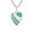Green turquoise, variant on Passionate Cut-out Heart Abalone Shell Inlay Sterling Silver Pendant Necklace