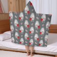 thumbnail image 5 of Cute Hedgehog with Red Bag Pattern Hooded Bath Towel，50"x30" for Ages 3 To 12 Kids, Quick Dry Lightweight Soft Microfiber Hood Beach Towel Cover Up for Kids, 5 of 7