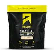 Ascent Native Fuel Whey Protein Powder, Vanilla Bean, 4 lbs