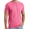 thumbnail image 5 of Men's Cotton Crewneck Short Sleeve T-Shirt, Embroidered Casual Tee, Breathable Summer Top, Relaxed Fit Solid Color Shirt for Gym, Daily Wear, Street Style | TOPLIU,Red XL, 5 of 7