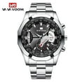 thumbnail image 2 of VAVA VOOM Multifunctional Luminous Sports Watch Fashion Top Stainless Steel Strap Calendar High Quality Quartz Elite For Men Wrist Watches, 2 of 10
