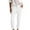 White, variant on Summer Pants, Audhol Women Fashion Solid Color Elastic Long Pants Leisure Trousers Women's Casual Pants & Capris Black L
