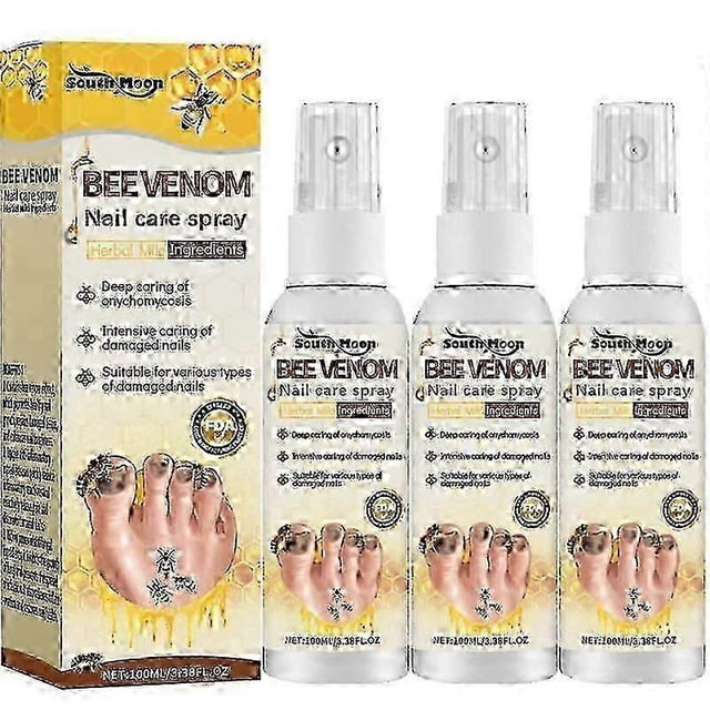 Bee Venom Nail Treatment Solution, Bee Venom Nail Fungus Treatment, Extra Strength Nail Repair Solution, Nail Fungus Care Spray