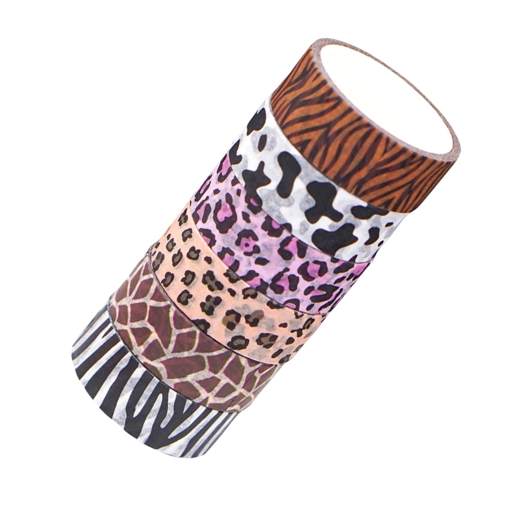 Animal Print Washi Tape Set - 6 Rolls Fish Scale & Decorative Tape For Scrapbooking & Crafts