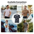 thumbnail image 6 of Daiia Astronaut Surfing Pattern Men’s Polo Shirts,Solid Deck Shirt,Classic Fit, Breathable Cotton Polo for Casual and Sport Wear-Small, 6 of 7
